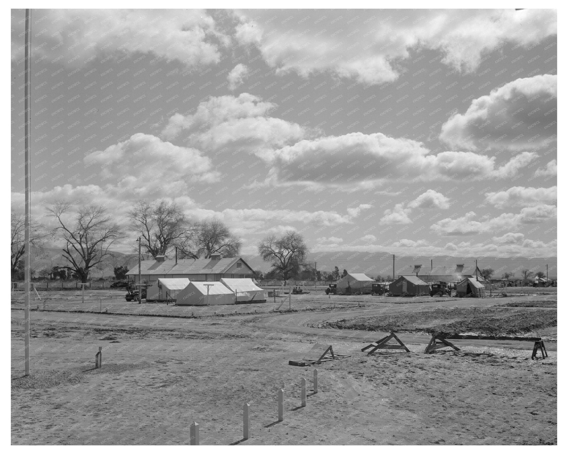 Kern County Migrant Camp February 1936 Vintage Image - Available at KNOWOL