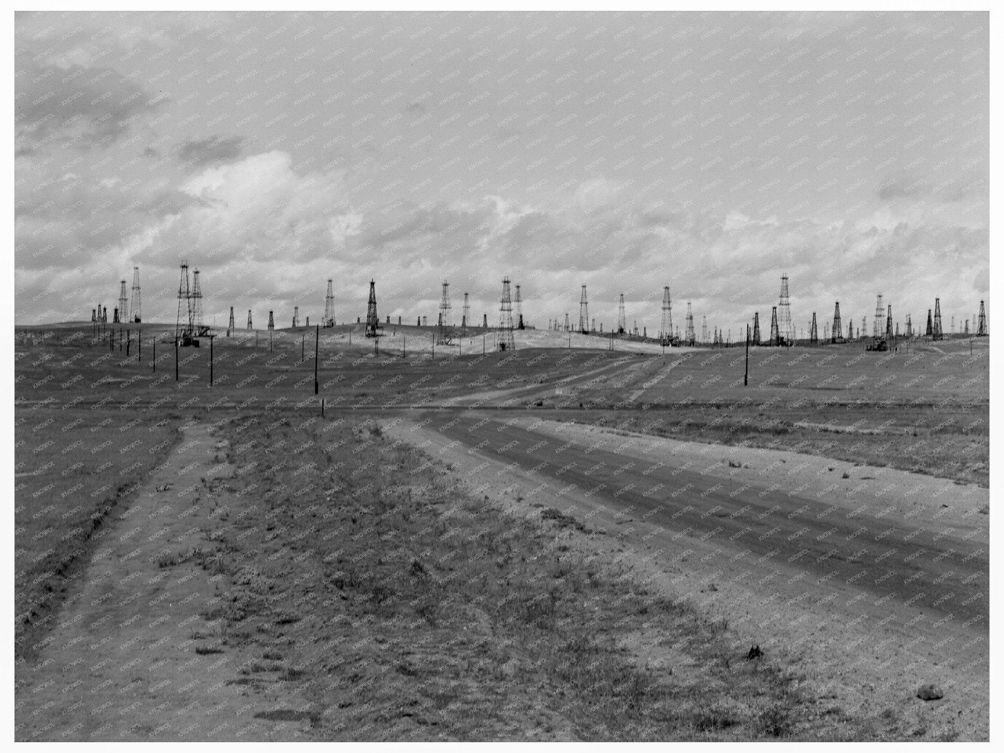 Kern County Oil Field November 1938 Vintage Photograph - Available at KNOWOL