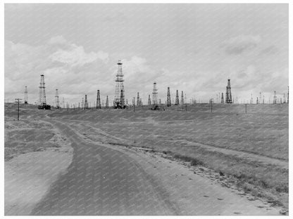 Kern County Oil Fields November 1938 Historical Photograph - Available at KNOWOL