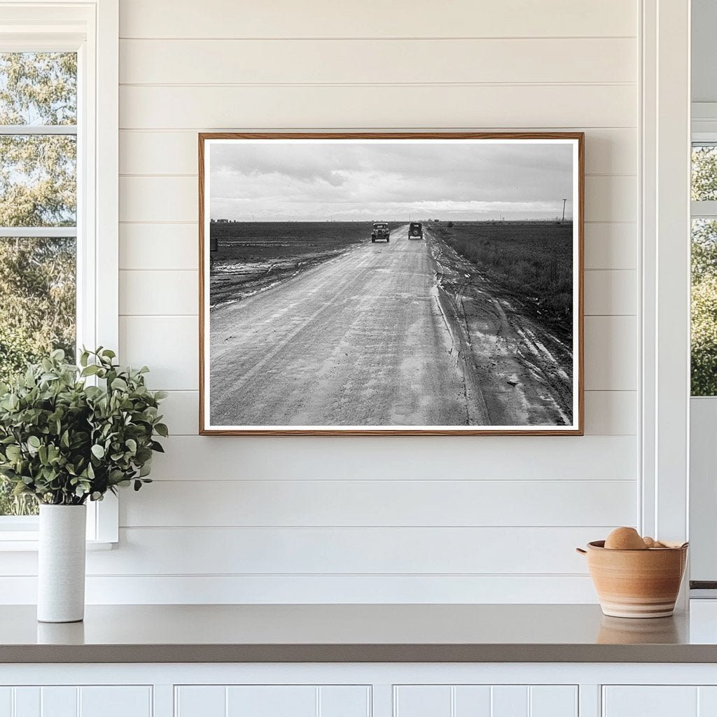 Kern County Road and Potato Fields February 1939 - Available at KNOWOL