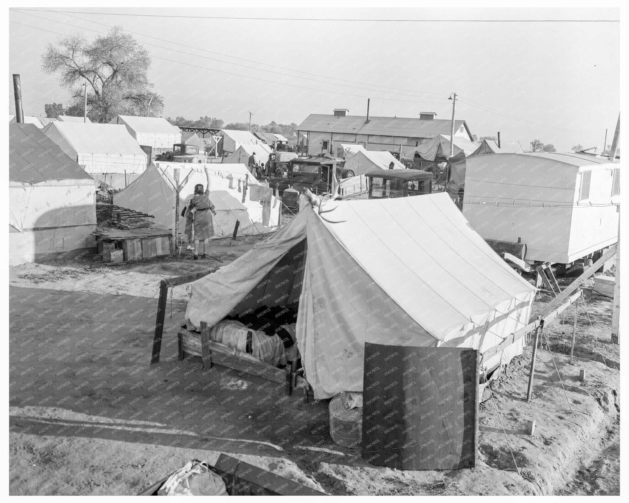 Kern Migrant Camp 1936 Photograph by Dorothea Lange - Available at KNOWOL