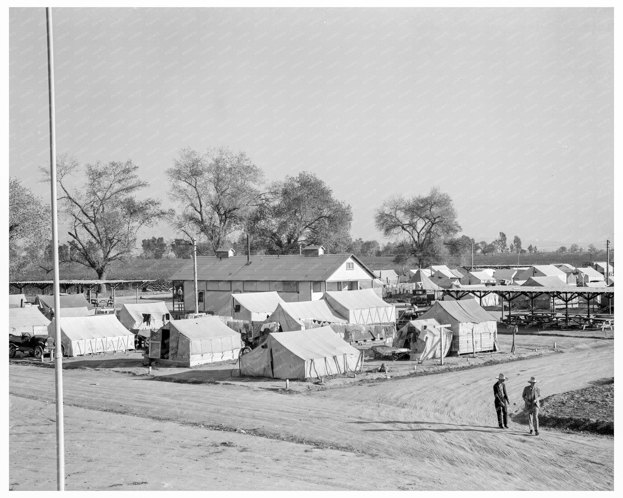 Kern Migrant Camp Sanitary Unit California 1936 - Available at KNOWOL