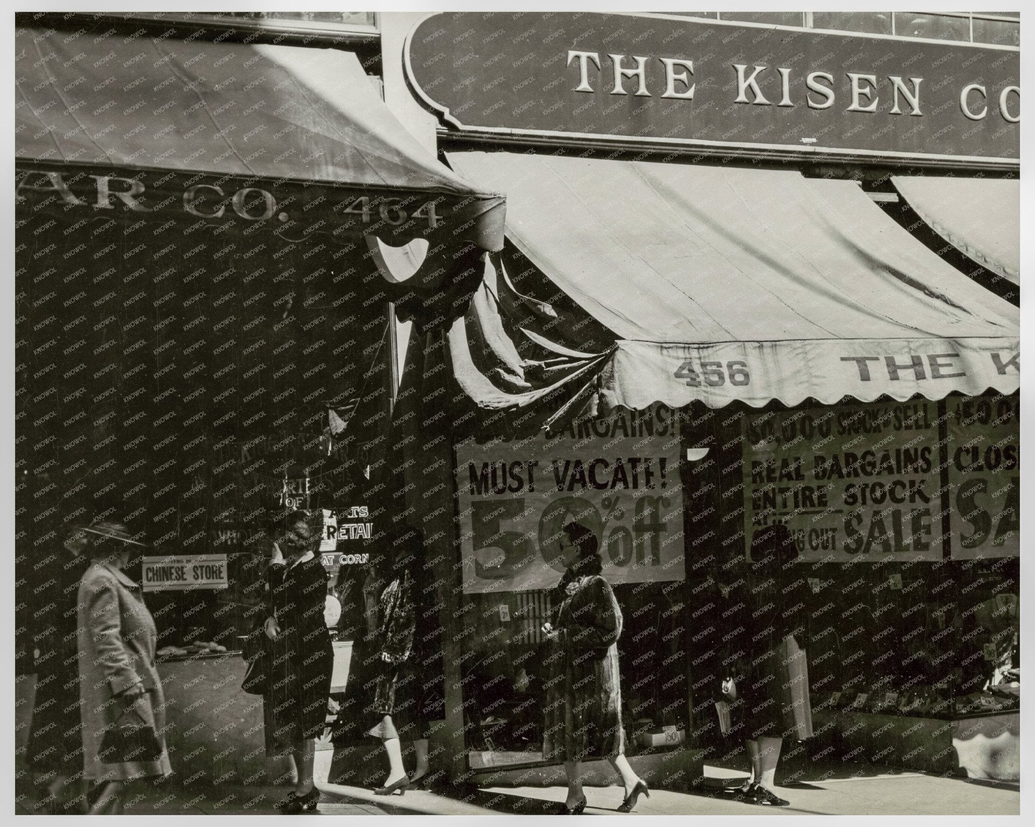 Kisen Co. Store in Chinatown April 1942 Vintage Photo - Available at KNOWOL