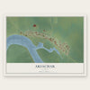 Akiachak, Alaska map print, the full design