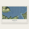 Akutan, Alaska map print, the full design