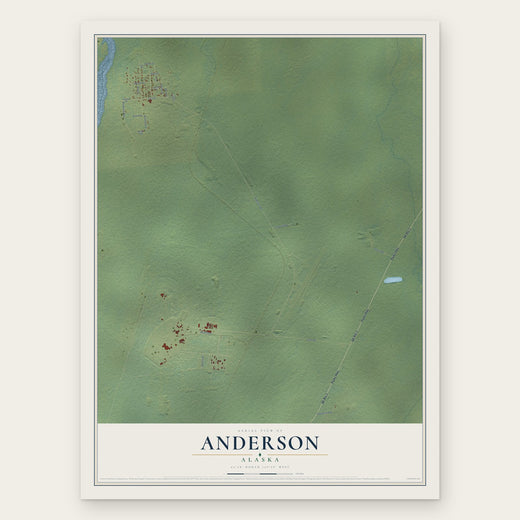 Anderson, Alaska map print, the full design