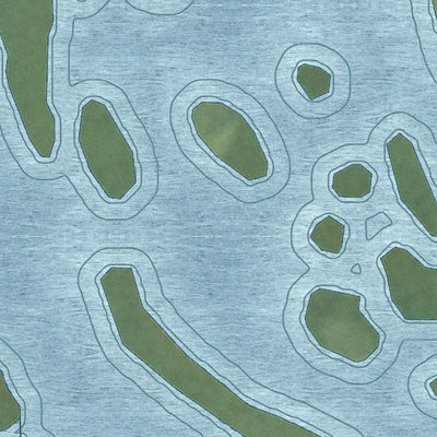 Close-up of the map of Atmautluak, Alaska print showing street and building detail