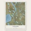 Atqasuk, Alaska map print, the full design