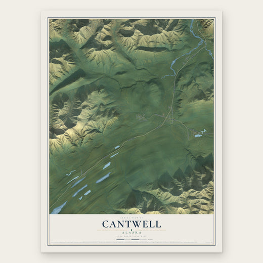 Cantwell, Alaska map print, the full design