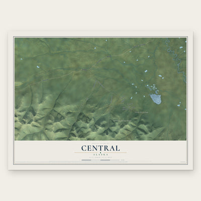 Central, Alaska map print, the full design
