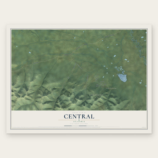 Central, Alaska map print, the full design