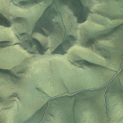 Close-up of the map of Central, Alaska print showing street and building detail
