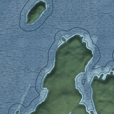 Close-up of the map of Chenega, Alaska print showing street and building detail