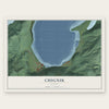 Chignik, Alaska map print, the full design