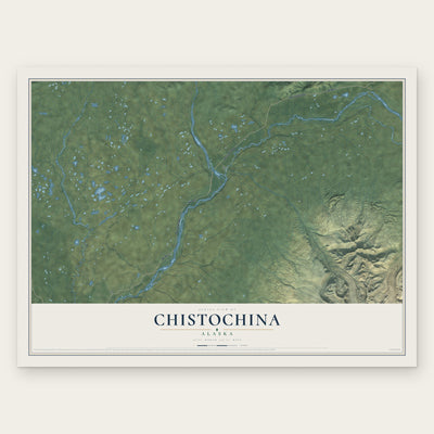 Chistochina, Alaska map print, the full design