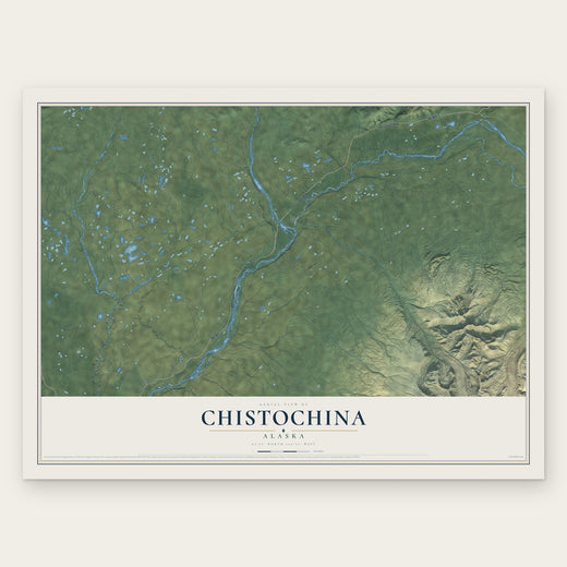 Chistochina, Alaska map print, the full design