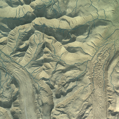 Close-up of the map of Chistochina, Alaska print showing street and building detail