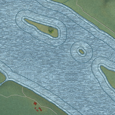 Close-up of the map of Chuathbaluk, Alaska print showing street and building detail
