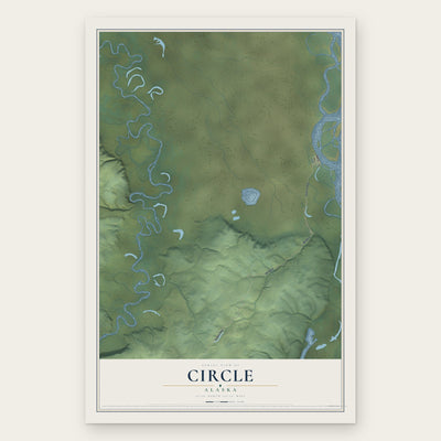 Circle, Alaska map print, the full design