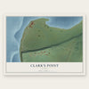 Clark's Point, Alaska map print, the full design