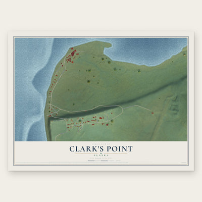 Clark's Point, Alaska map print, the full design