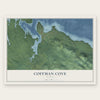 Coffman Cove, Alaska map print, the full design