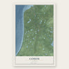 Cohoe, Alaska map print, the full design