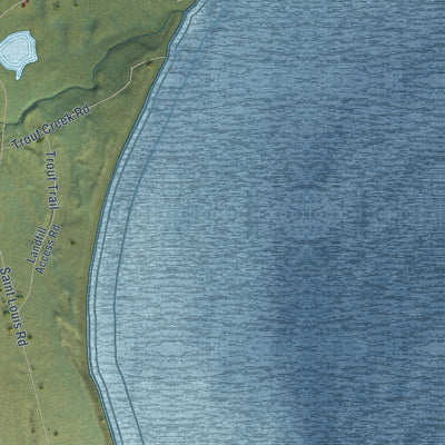 Close-up of the map of Cold Bay, Alaska print showing street and building detail