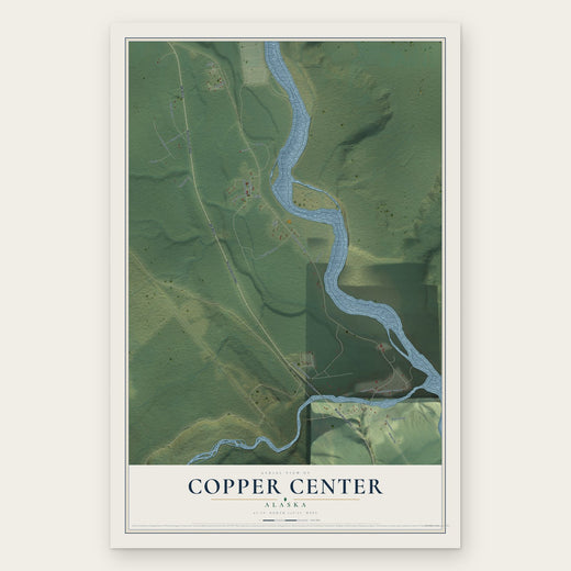 Copper Center, Alaska map print, the full design