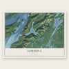 Cordova, Alaska map print, the full design