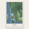 Craig, Alaska map print, the full design