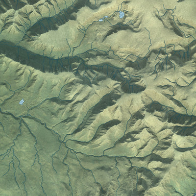 Close-up of the map of Deltana, Alaska print showing street and building detail