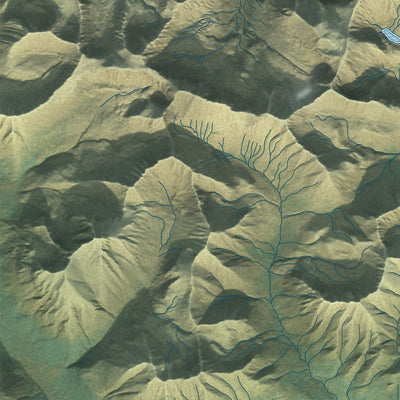 Close-up of the map of Denali Park, Alaska print showing street and building detail