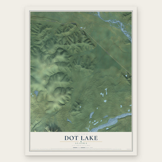 Dot Lake, Alaska map print, the full design