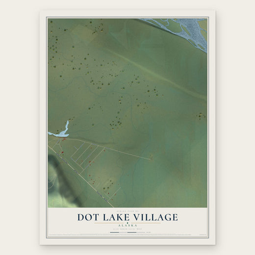 Dot Lake Village, Alaska map print, the full design
