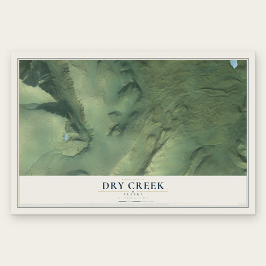 Dry Creek, Alaska map print, the full design