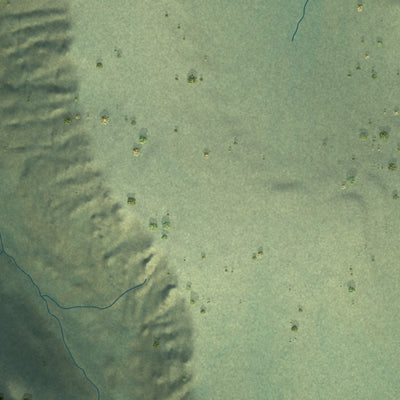 Close-up of the map of Dry Creek, Alaska print showing street and building detail