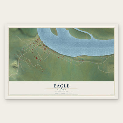Eagle, Alaska map print, the full design