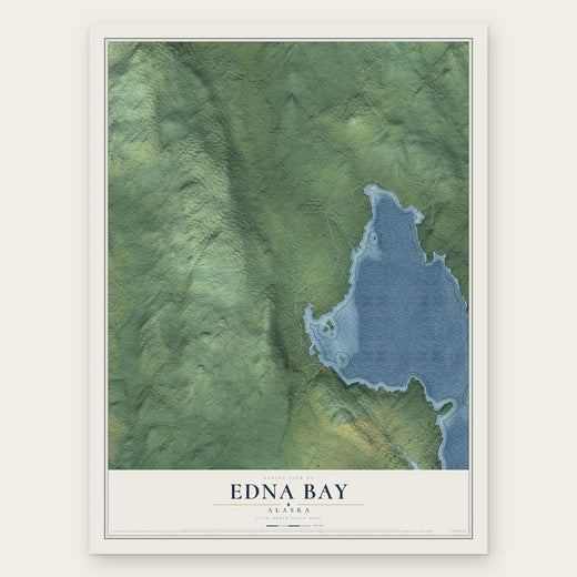 Edna Bay, Alaska map print, the full design