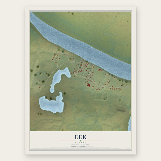 Eek, Alaska map print, the full design