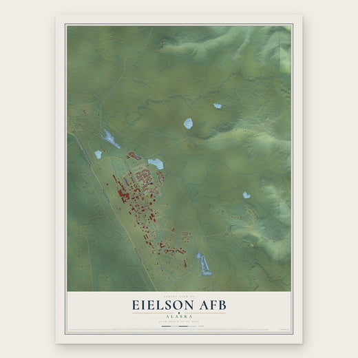 Eielson AFB, Alaska map print, the full design