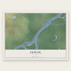Ekwok, Alaska map print, the full design