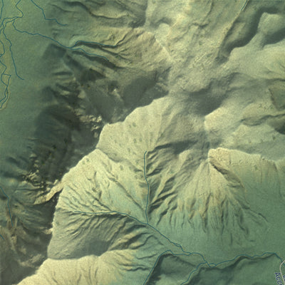 Close-up of the map of False Pass, Alaska print showing street and building detail