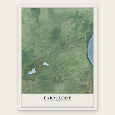 Farm Loop, Alaska map print, the full design