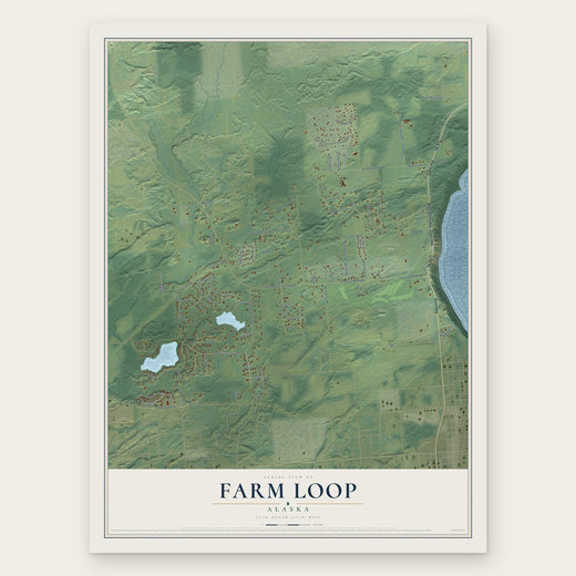 Farm Loop, Alaska map print, the full design