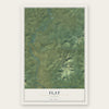 Flat, Alaska map print, the full design