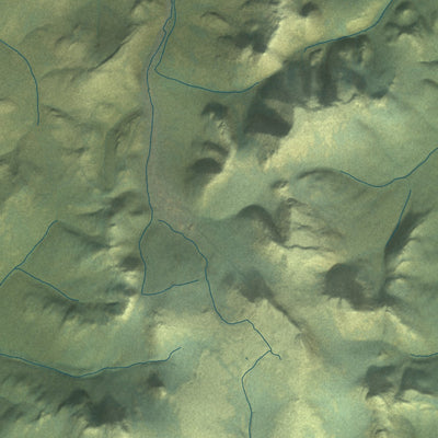 Close-up of the map of Flat, Alaska print showing street and building detail