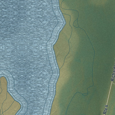 Close-up of the map of Fort Greely, Alaska print showing street and building detail