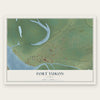 Fort Yukon, Alaska map print, the full design