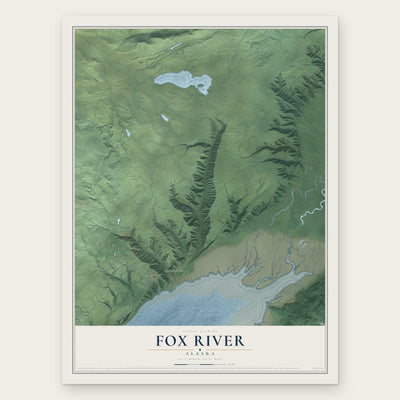 Fox River, Alaska map print, the full design